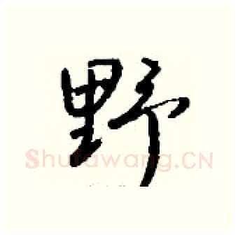野硬笔行书写法,摘自钱沛云硬笔书法字帖