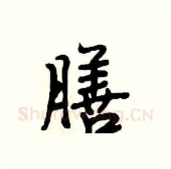 膳硬笔行书写法,摘自段相林硬笔书法字帖