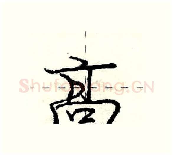 高硬笔行书写法,摘自庞中华硬笔书法字帖